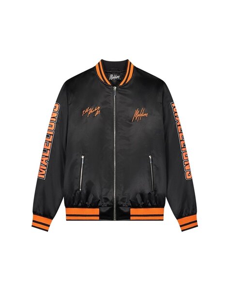 Malelions x Jeffrey Herlings Satin Jacket - Black/Orange