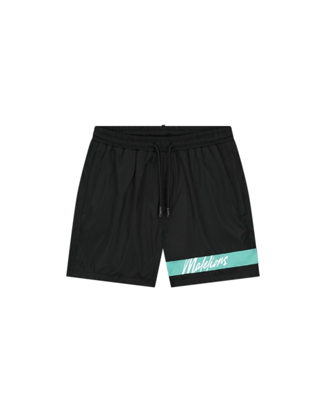 Men Captain Swim Shorts - Black/Turquoise