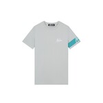 Men Captain T-Shirt - Grey/Aqua Blue