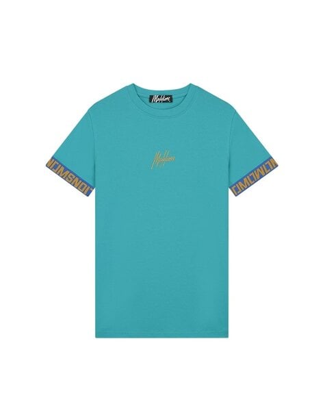 Men Venetian T-Shirt - Aqua Blue/Gold