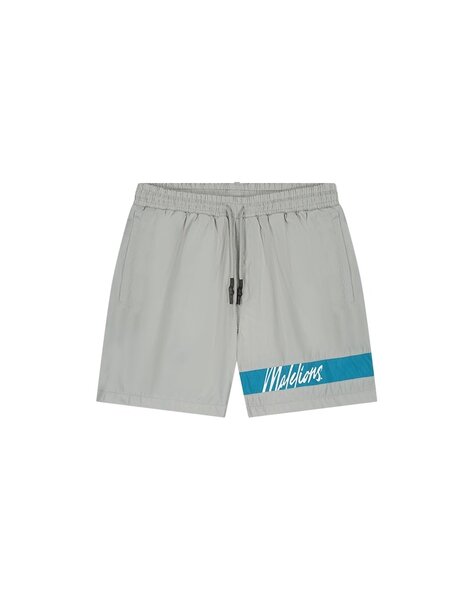 Men Captain Swim Shorts - Grey/Aqua Blue