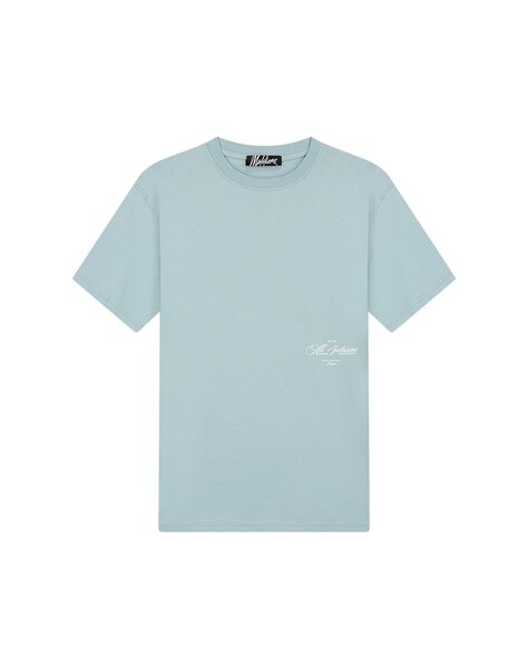 Men Resort T-Shirt - Light Blue/White