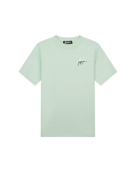 Men  Split T-Shirt - Light Green/Black
