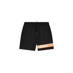 Men Captain Swim Shorts - Black/Peach