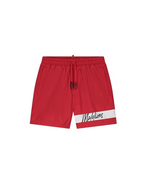 Men Captain Swim Shorts - Red/White