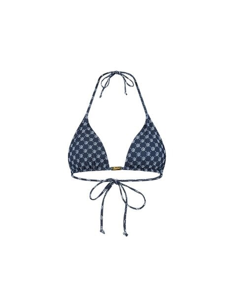 Women Tara Monogram Bikini Top - Navy/Light Blue