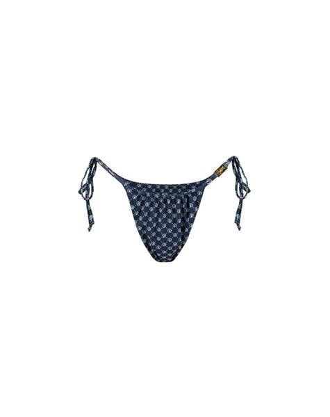 Women Tara Monogram Bikini Bottom - Navy/Light Blue