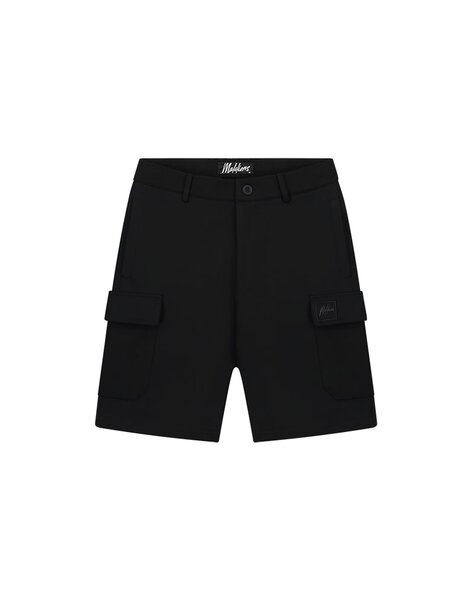 Men Signature Patch Cargo Shorts - Black