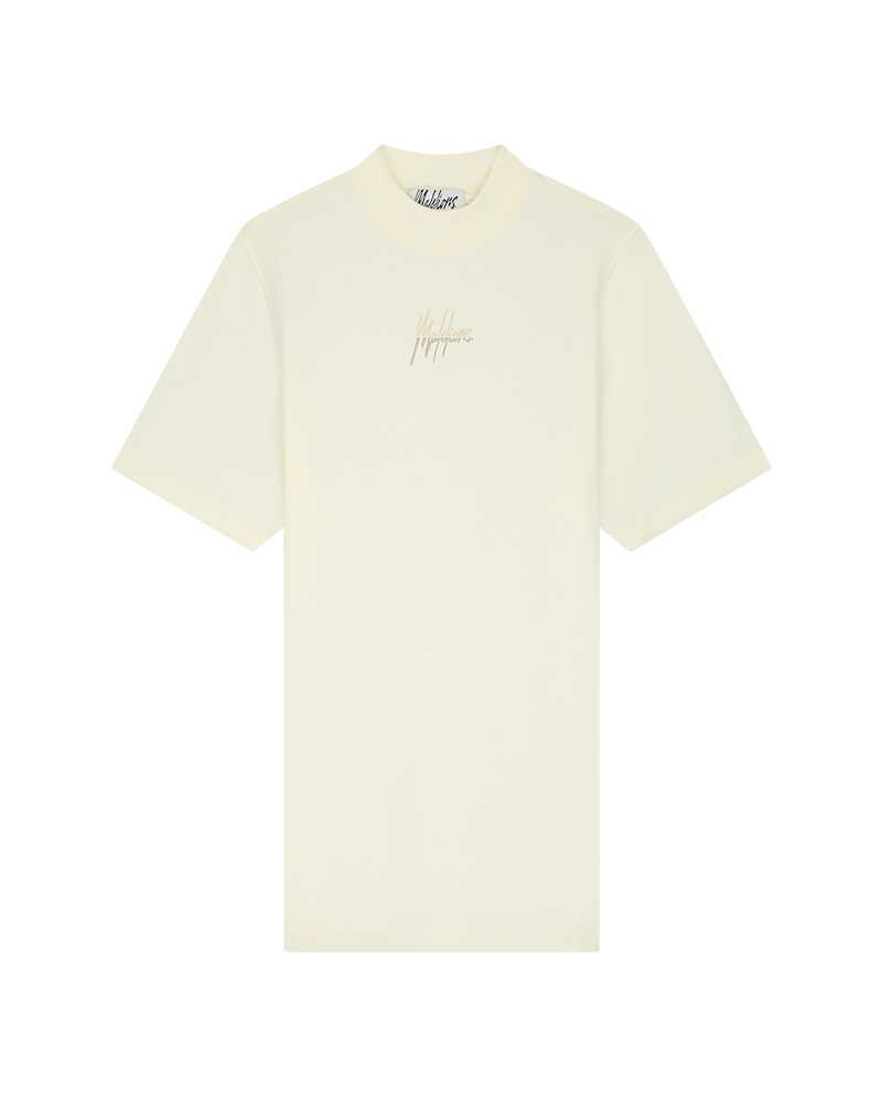 Malelions Women Kiki T-Shirt Dress - Off-White/Beige
