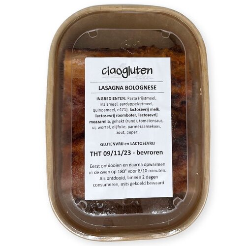 Ciao Gluten Lasagna Bolognese   Ciao Gluten Lasagna Bolognese