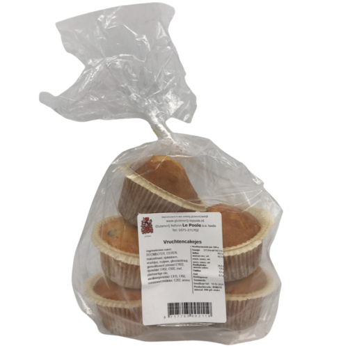  Le Poole Vruchtencakejes 4 stuks 