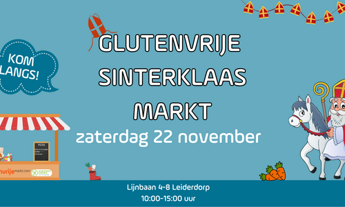 Glutenvrije Sinterklaasmarkt op zaterdag 22 november!