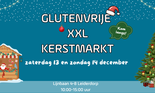 Glutenvrije XXL Kerstmarkt op zaterdag 13 december & zondag 14 december!