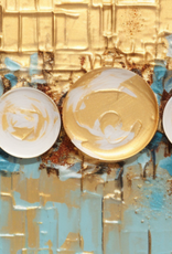 Plates Gold&blue op aluminium