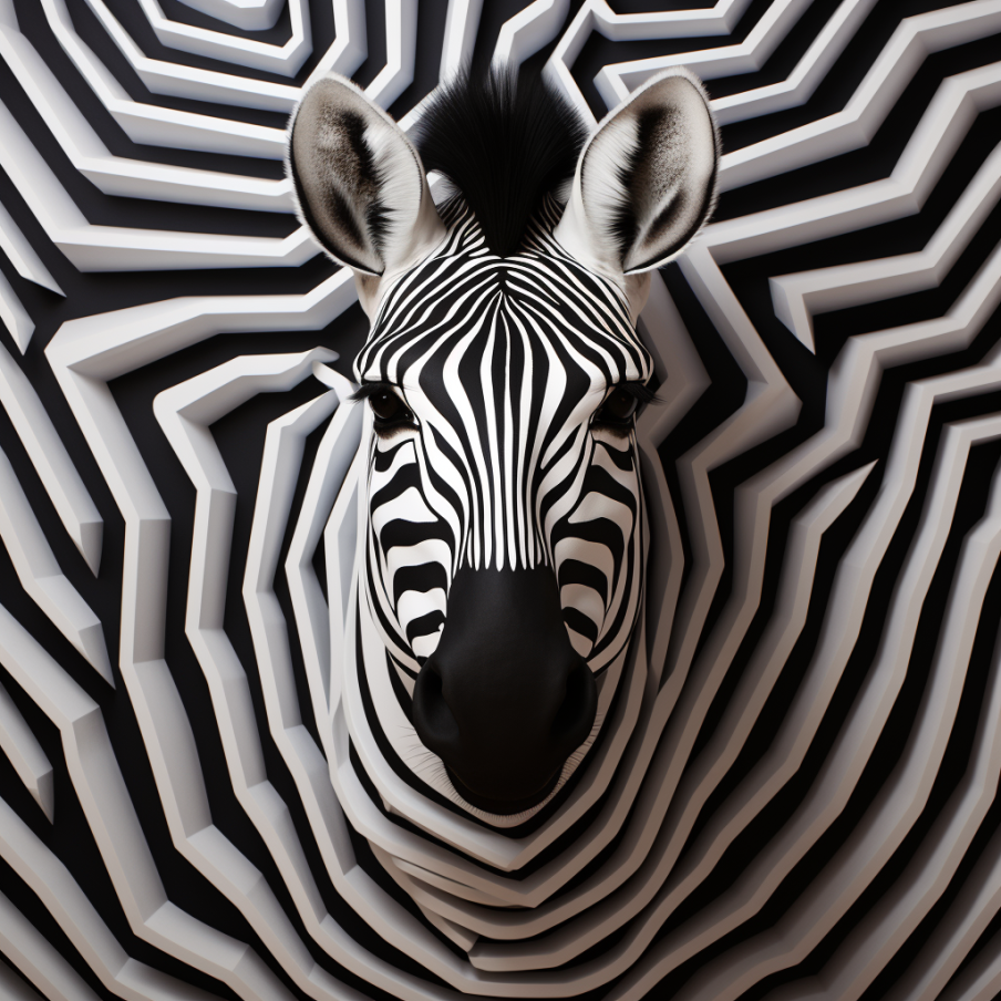Zebra op plexiglas