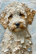 Labradoodle op plexiglas