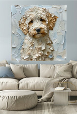Labradoodle op plexiglas