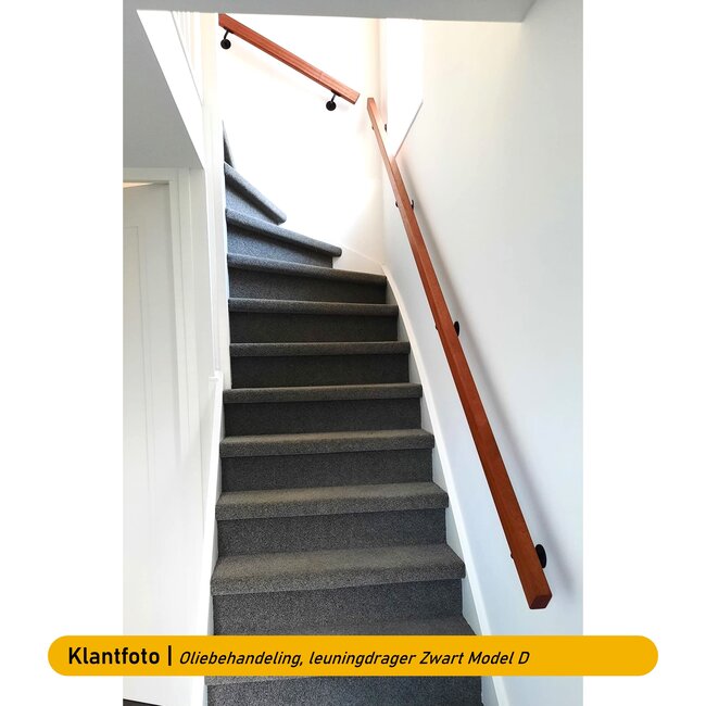 Mahonie houten trapleuning | Rechthoekig (38x67 mm)