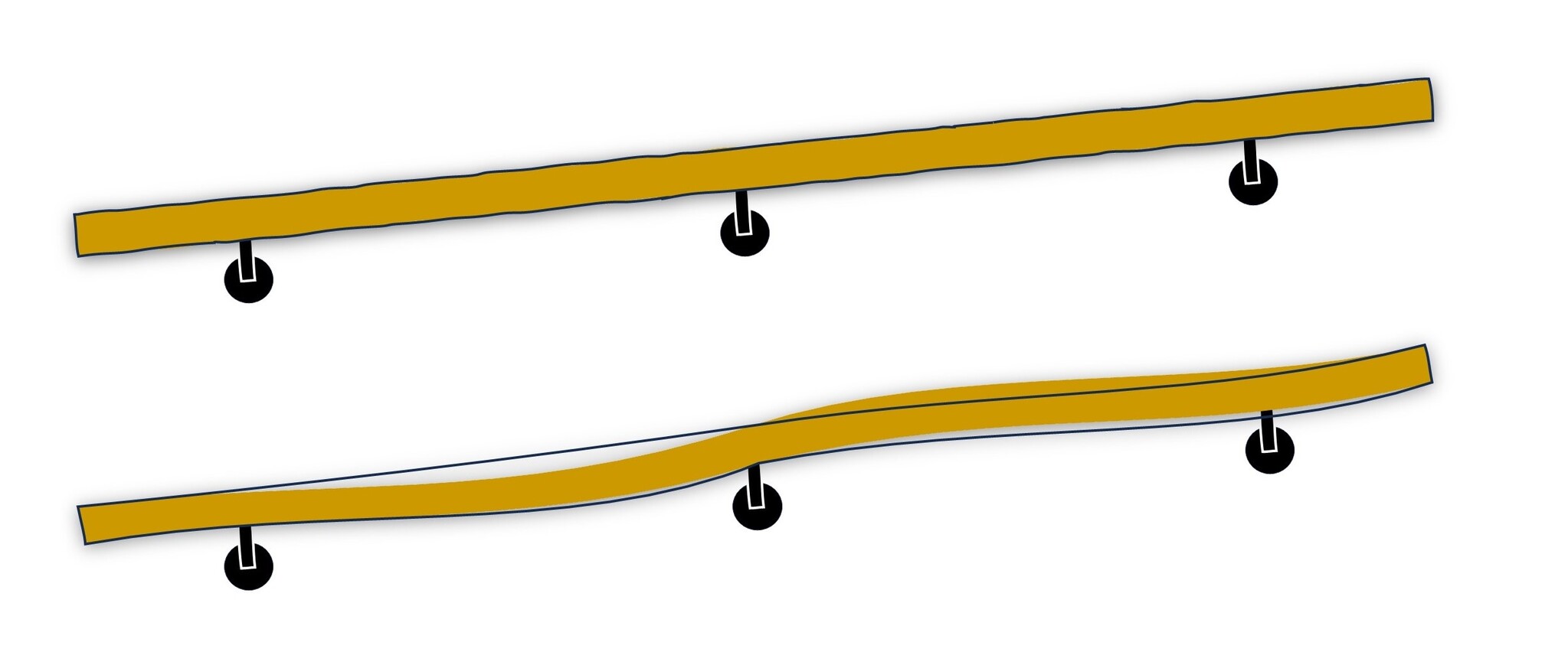 Verschil tussen een rechte boomstam trapleuning en gekronkelde boomstam trapleuning