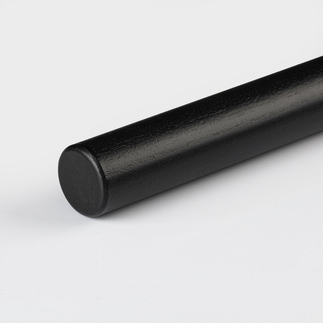 Zwart hardhouten trapleuning | Rond (38 mm)