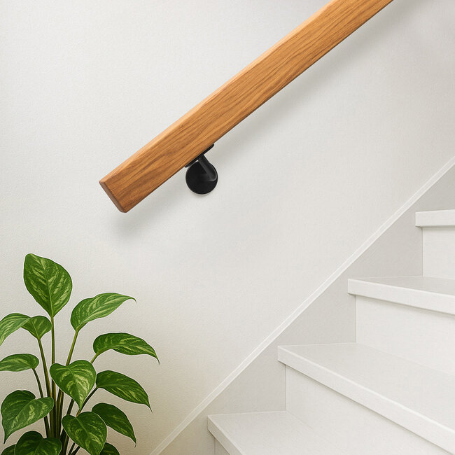 Eiken houten trapleuning | Rechthoekig (38x67 mm)