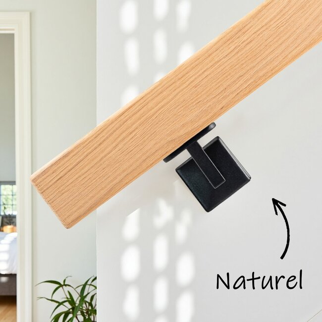 Eiken houten trapleuning | Sleutelgat (44x75 mm)
