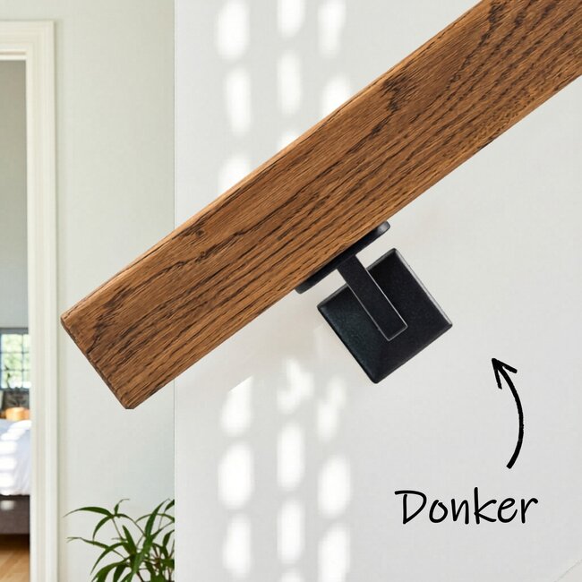 Eiken houten trapleuning | Sleutelgat (44x75 mm)
