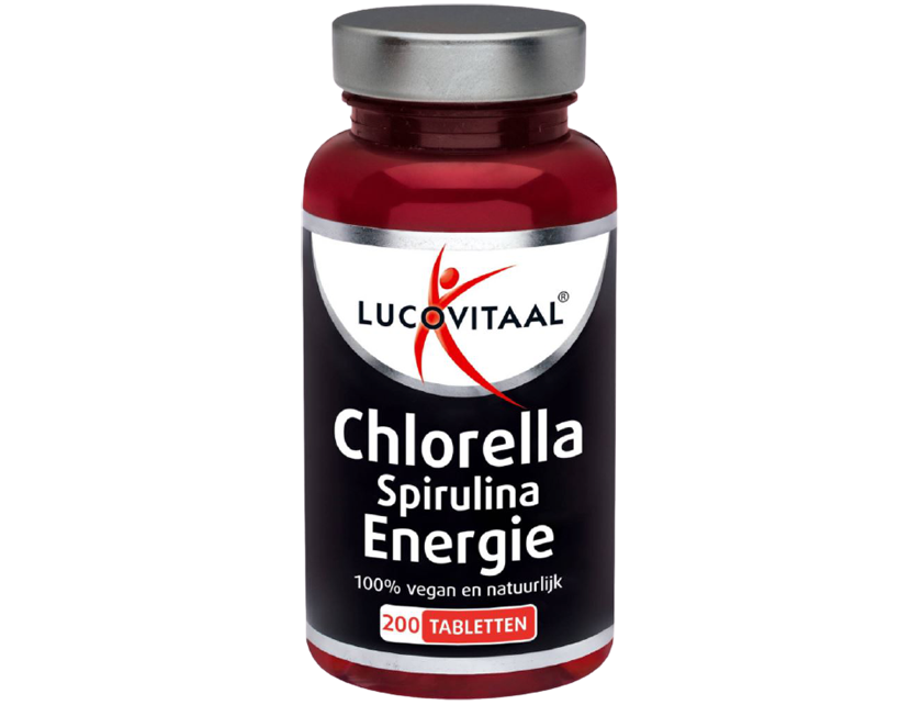 gelei Hoe houder Lucovitaal Voedingssupplementen Chlorella Spirulina Energie - Pharma Budget
