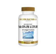 Golden Naturals Supplementen Visolie EPA50% / DHA 25% Capsules Hart & Hersenen 60capsules