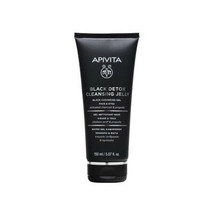 Apivita Face Care Cleansers Black Detox Cleansing Jelly Gel Face & Eyes 150ml