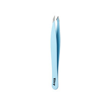 Vitry Face Care Coloured Tweezers ''Yatagan'' Pincet Ref.1029YC Light Blue 1Stuks