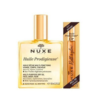 Nuxe Huile Prodigieuse Huile Sèche 100ml + Roll On Prodigieuse Or 30ml Cadeau