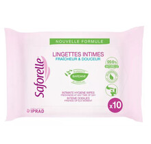 Saforelle Lingettes Intimes Flushable pocket 10Stuks