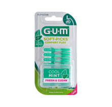 GUM Original Soft-Picks Comfort Flex Cool Mint L 40Stuks