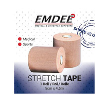 Emdee Sport Tape Stretch Tape Bandage Art.57490 5cmx4,5m Huidskleur 1Stuks