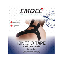 Emdee Kinesiologie Tape Kinesio Tape 20 Pre-Cut Strips Bandage Art.57810 5cmx5m 1Stuks