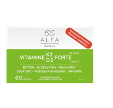 Alfa Vitamine K2 & D3 Forte Versterkte Formule 60Capsules