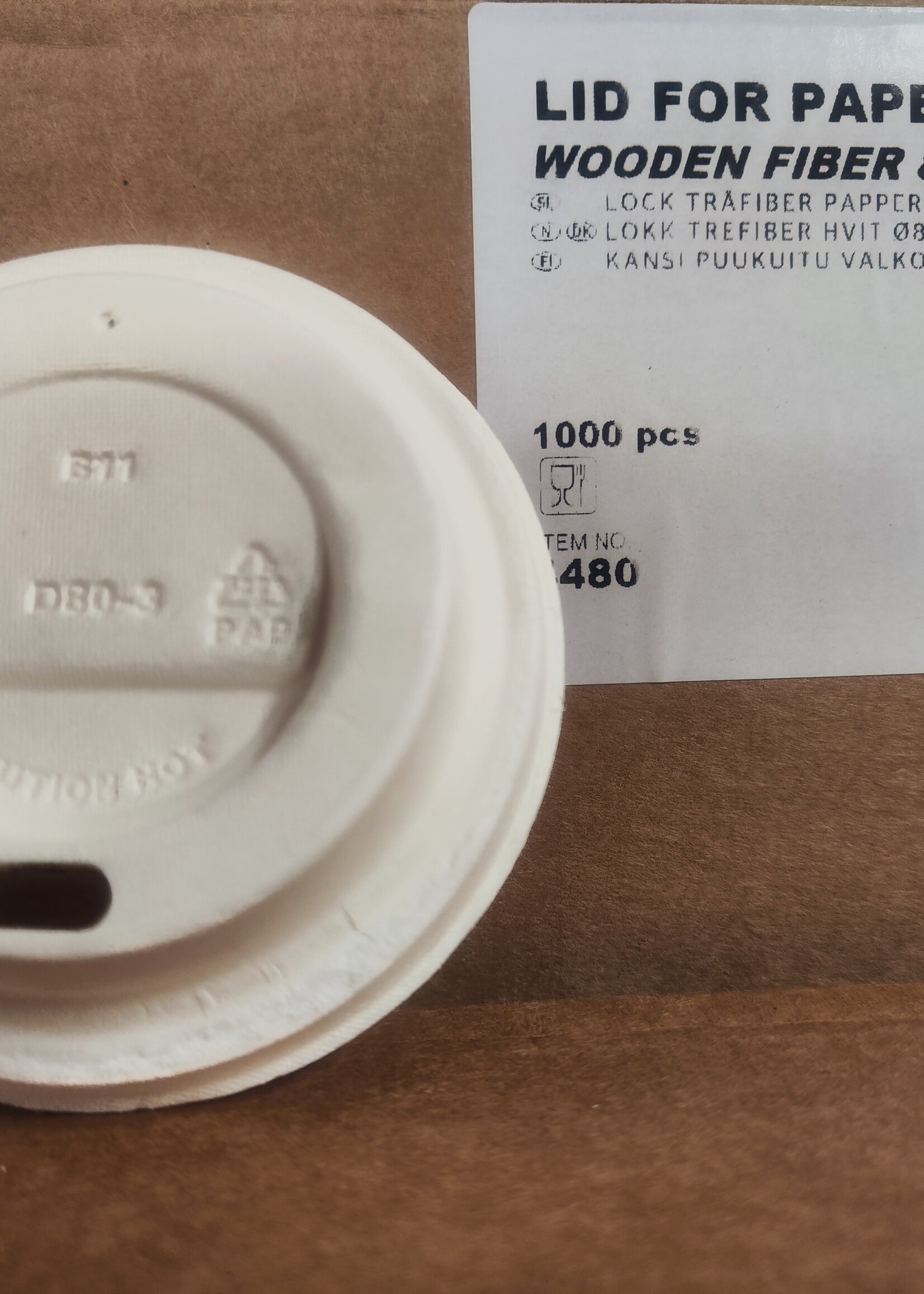 Arket 6717_Arket take away lid wood fiber paper cup 8 OZ