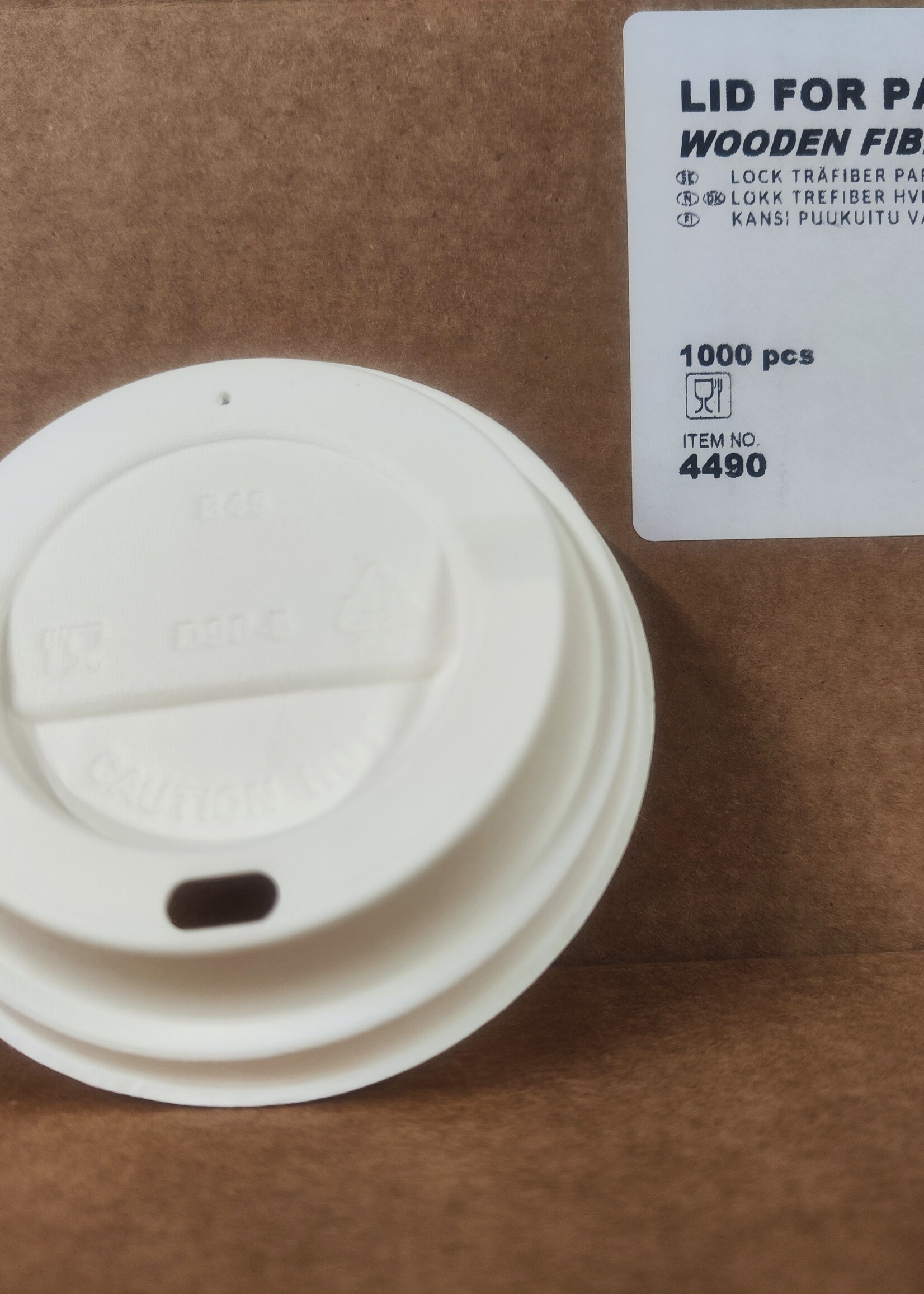 Arket 6718_Arket take away lid wood fiber 12-16 OZ