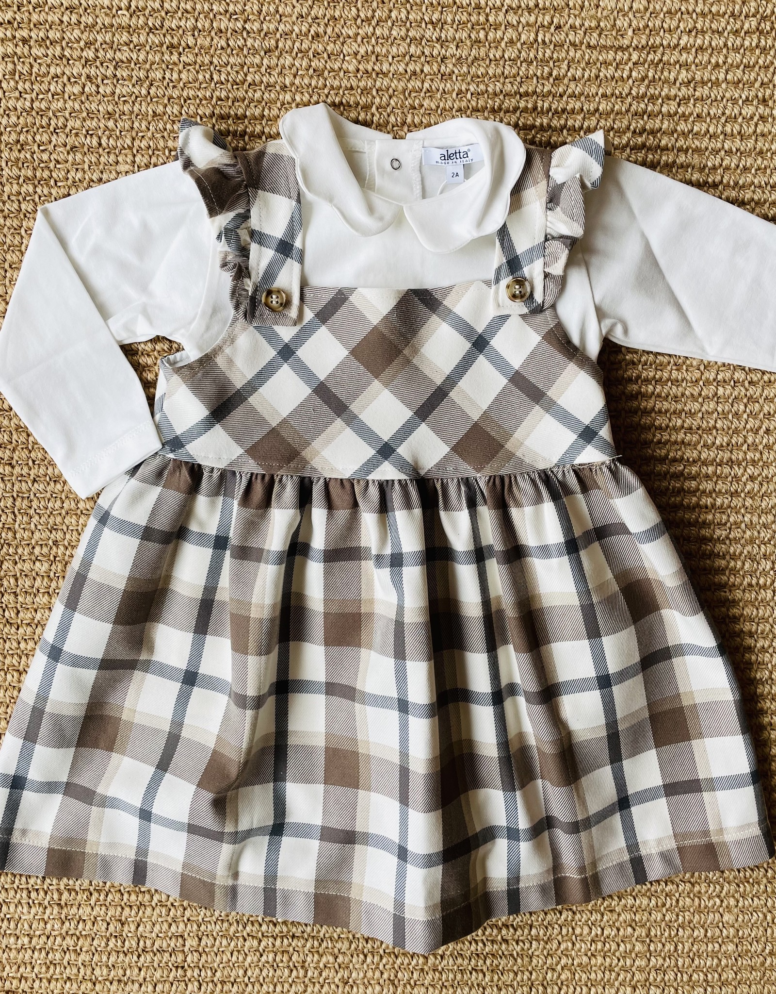 Aletta / Body met lange mouwen en golvende kraag