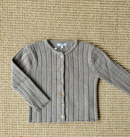 Aletta / Taupe cardigan met glitterdraad