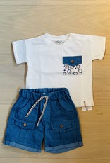 Aletta / T-shirt met blauw zakje