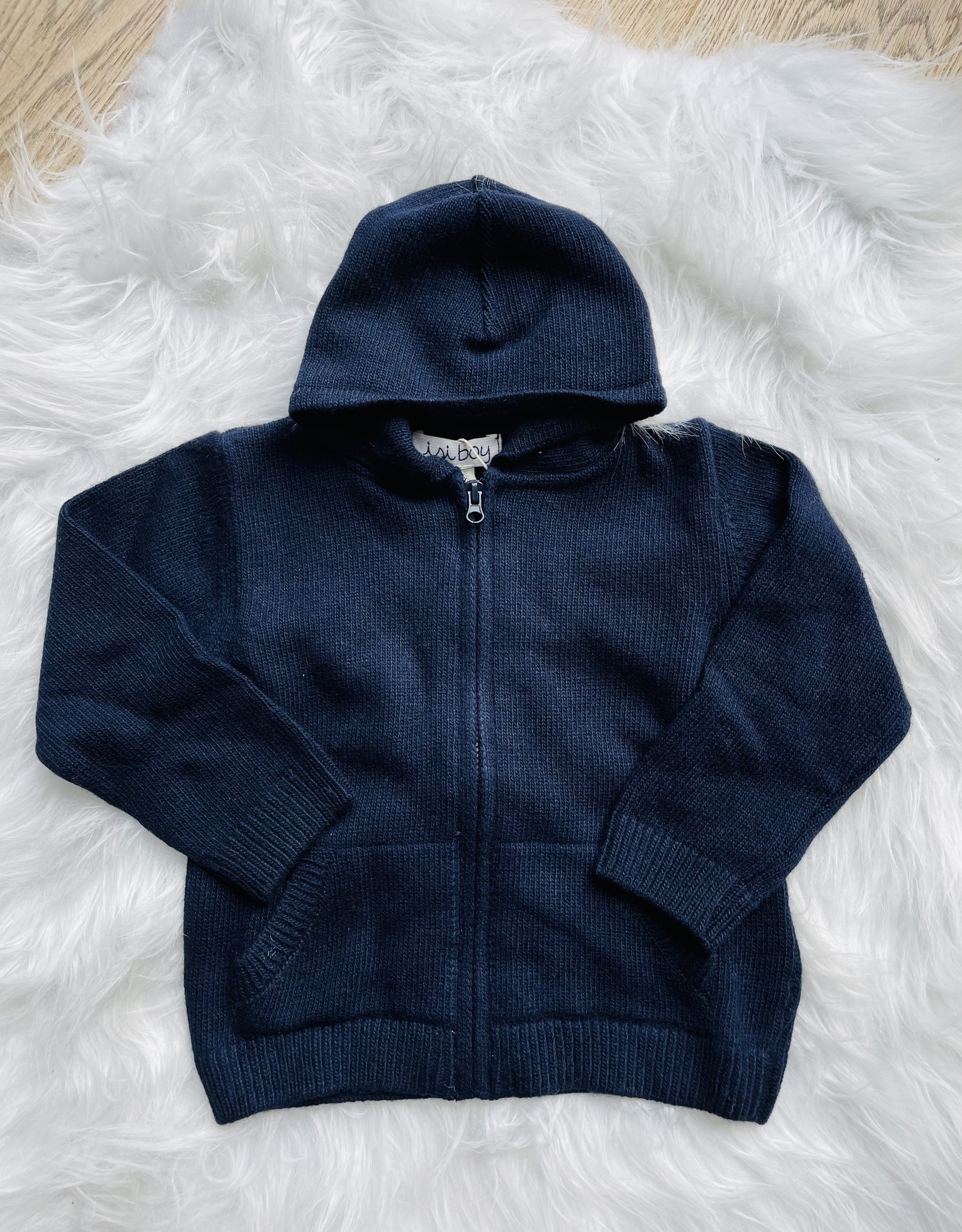 Malvi & Co / Zip up sweater met kap - Blauw