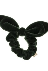 Siena  / Knotted velvet scrunchie - Green