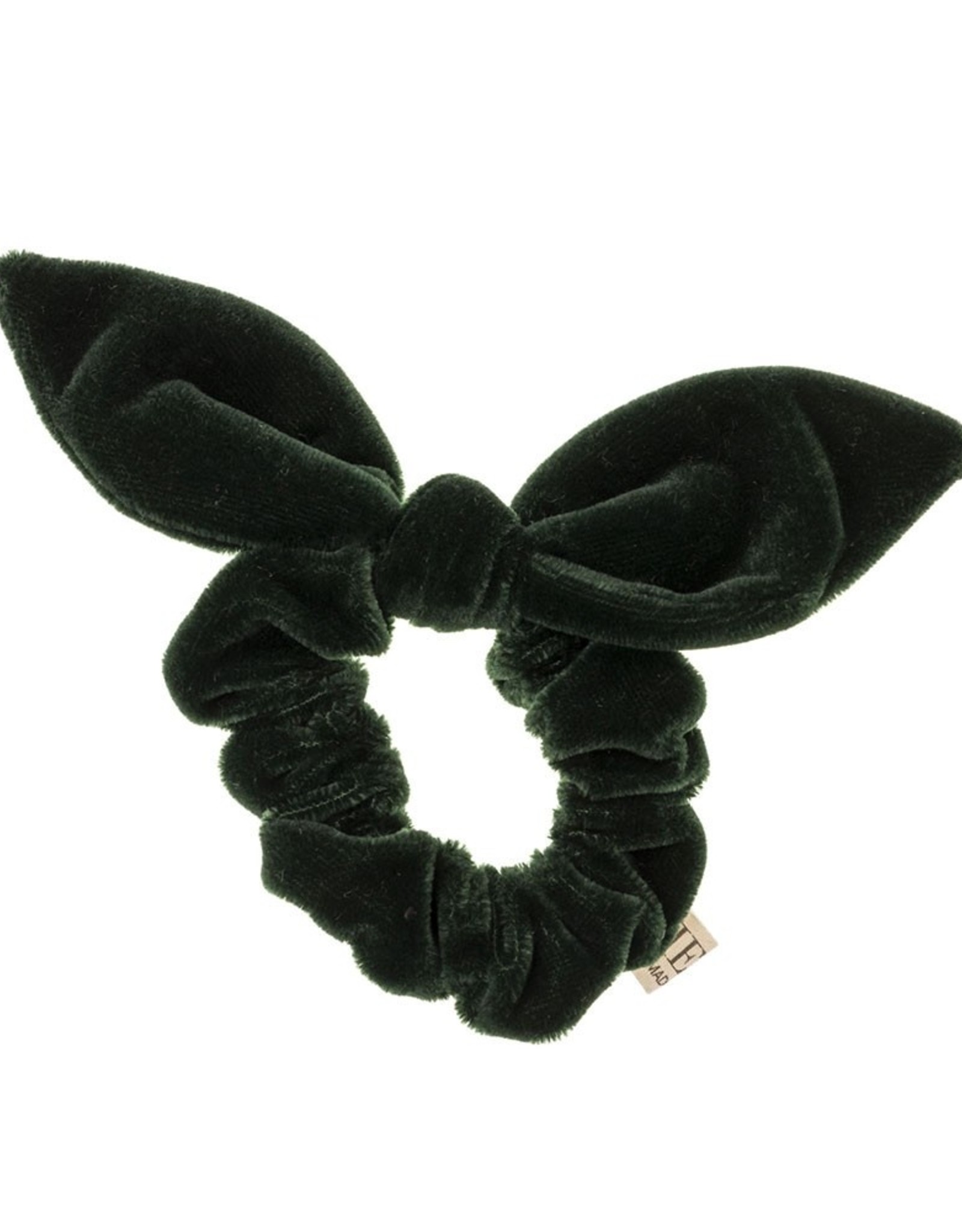 Siena  / Knotted velvet scrunchie - Green