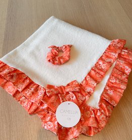 Camellia Boutique / Handdoek met koraalkleurig biesje