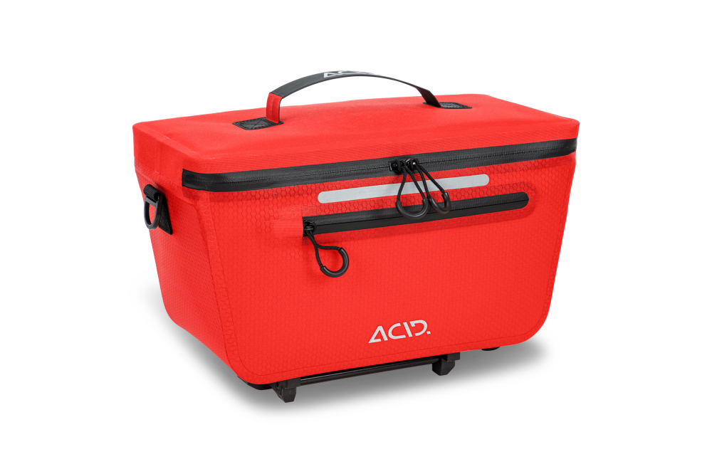Sacoche De Selle (trunk Bag) ACID City 8+16L - Fixation Rilink - Noir - Neuf Pour Moto/scooter
