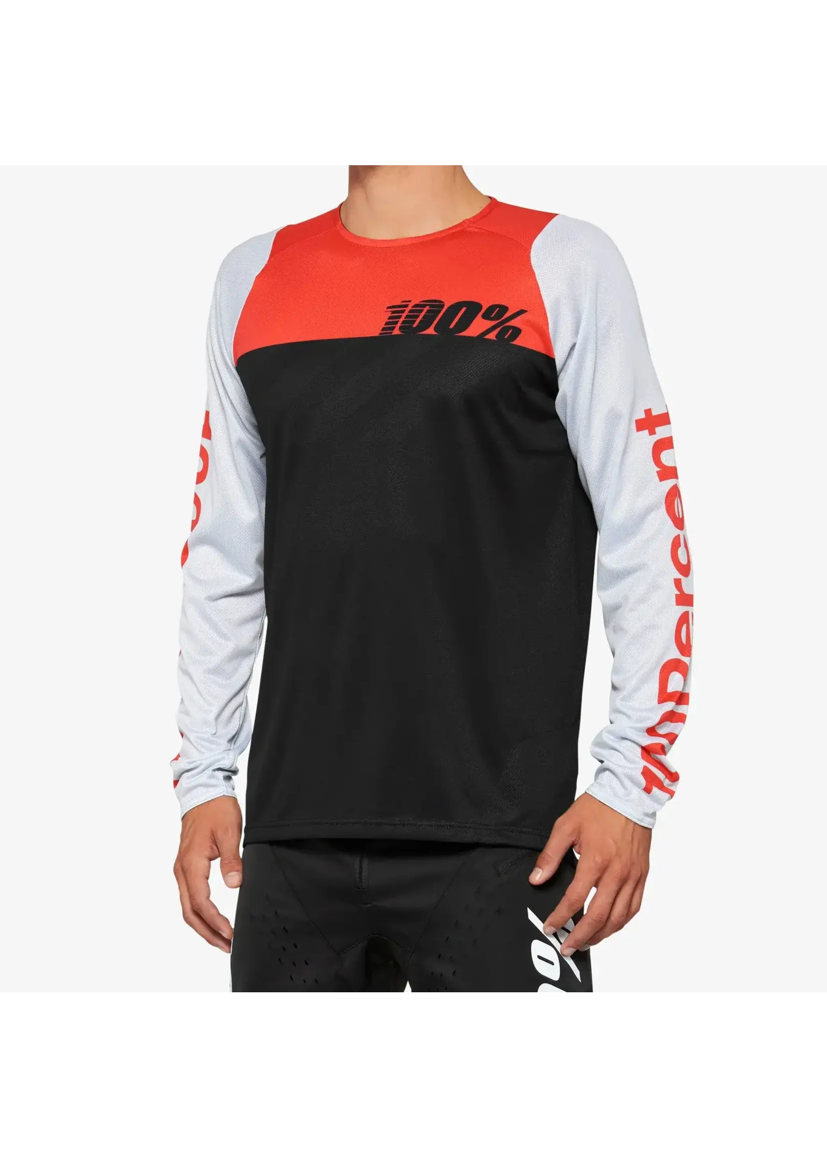 100% 100% - R-CORE Long Sleeve Jersey Black/Racer Red