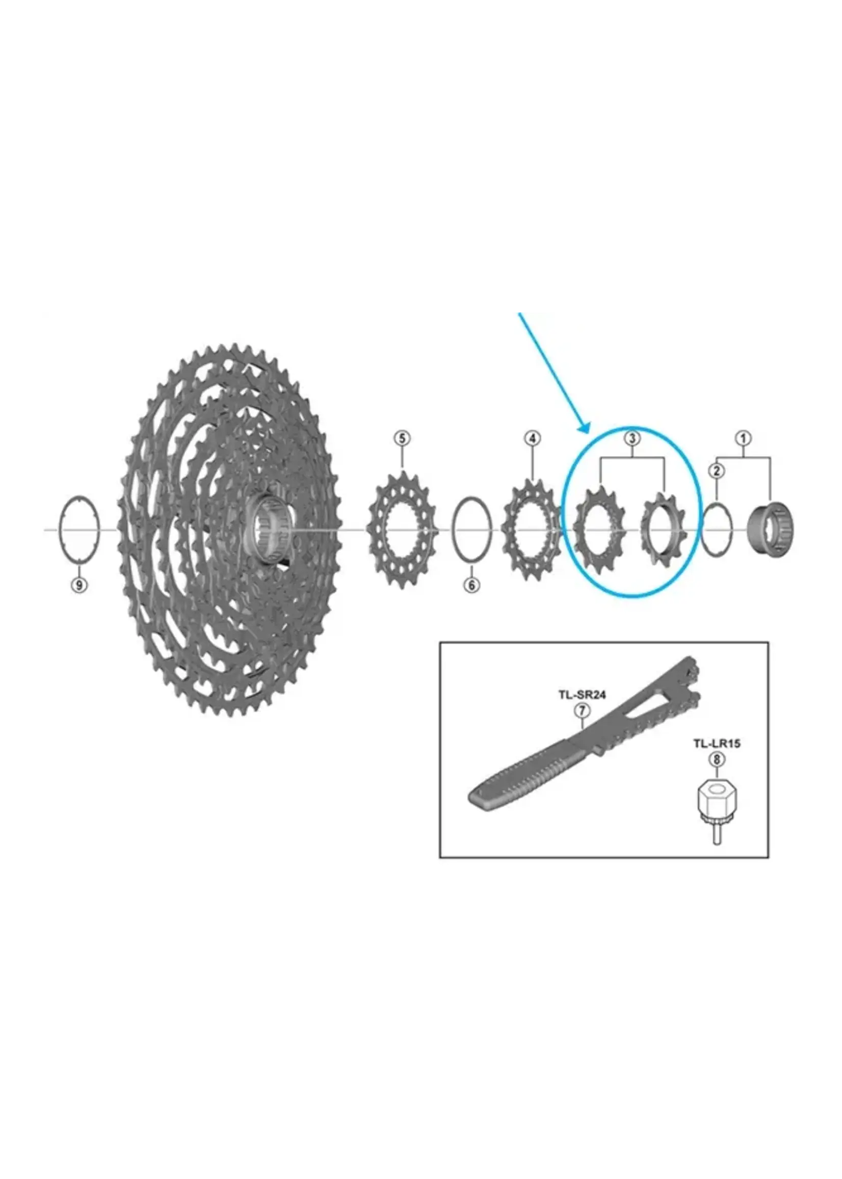 SHIMANO Unité de pignon CS-M9100 10B / 12D