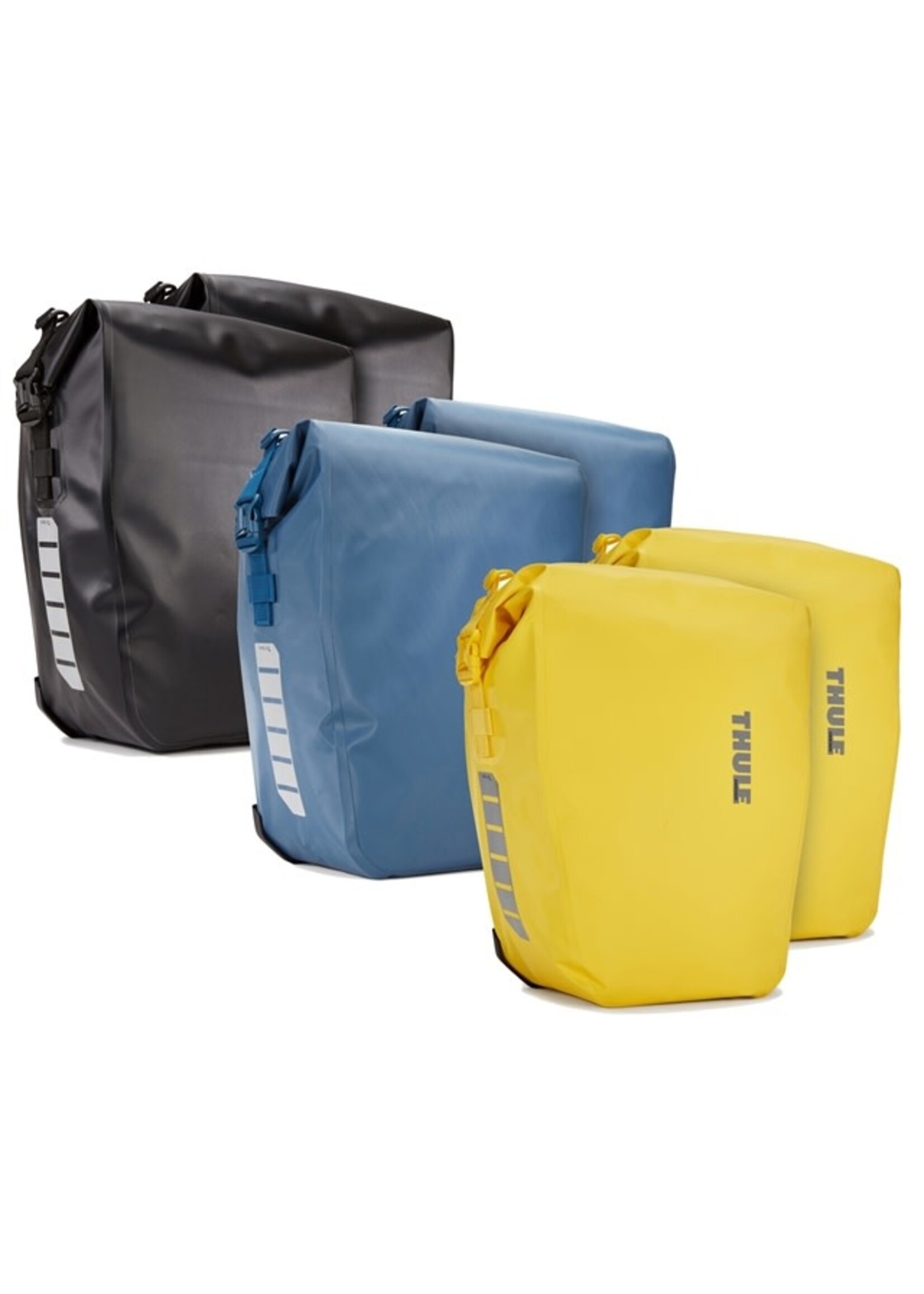 THULE Packtaschen-Set Pack `n Pedal "LARGE Shield" 2x25l gelb